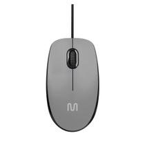 Mouse Com Fio MF400 Clique Silencioso Conexão USB 1200dpi Cabo de 180cm 3 Botões Cinza Multilaser - MO387