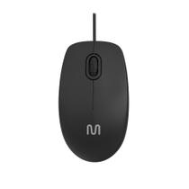 Mouse Com Fio MF400 Conexão USB 1200dpi Cabo de 180cm 3 Botões Clique Silencioso Preto Multi - MO386