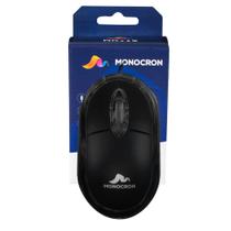 Mouse com fio mn119 preto 1.2m dpi 1000 - monocron