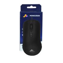 Mouse com Fio MONOCRON MN264-4D USB 1000 DPI 4 Botões Plug and Play Preto Mouse com Fio MONOCRON MN264-4D USB 1000 DPI 4 Botões Plug and Play Preto