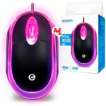 Mouse Com Fio MS-9 Com LED Vermelho
