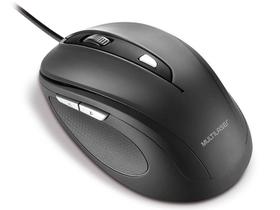 Mouse com fio multilaser mo241 confort 6 botoes 1600dpi usb preto