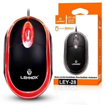 Mouse com fio simples lehmox ley-28