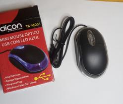 Mouse com fio ta-m01 preto led