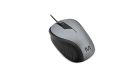 Mouse Com Fio Textura Emborrachada Cinza - MO225