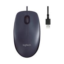 Mouse com fio usb logitech m90 cinza