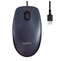 Mouse com fio USB Logitech M90 com Design Ambidestro e Facilidade Plug and Play - 910-004053 Mouse com fio USB Logitech M90 com Design Ambidestro e Facilidade Plug and Play - 910-004053