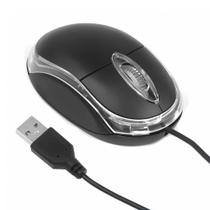 Mouse com Fio USB Modelo MS01 800dpi Preto Óptico Ergonômico