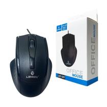 Mouse Com Fio Usb Office Preto Lehmox LEY 207