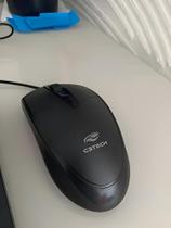 Mouse com fio usb óptico c3tech ms31bk preto ergonômico plug and play