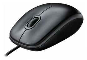 Mouse Com Fio USB Óptico Preto Logitech