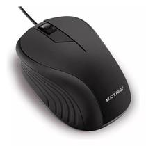 Mouse Com Fio Wave Conexão Usb 1200dpi Cabo De 130cm 3 Botões Textura Emborrachada Preto - MO222 - MULTILASER
