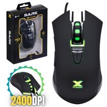 Mouse Cor Preta Vinik 2400dpi Gamer Conexão USB Alta Qualidade Cabo Trançado 1,8m Sensor Óptico de Alta Performance Luz de Led Pulsante