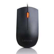 Mouse de computador Lenovo 300 USB com fio tamanho completo 1600 DPI preto Mouse de computador Lenovo 300 USB com fio tamanho completo 1600 DPI preto
