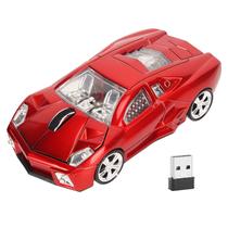 Mouse de computador sem fio ASHATA Sport Car 1600DPI com LED