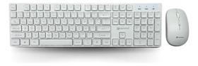 Mouse E Teclado Sem Fio Kit Peining Fr-3022 Branco Mouse E Teclado Sem Fio Kit Peining Fr-3022 Branco
