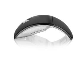 Mouse Em Arco Sem Fio Wireless Dobrável Compacto preto