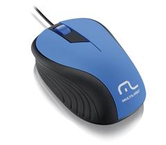Mouse Emborrachado Azul E Preto Multilaser - MO226 Mouse Emborrachado Azul E Preto Multilaser - MO226