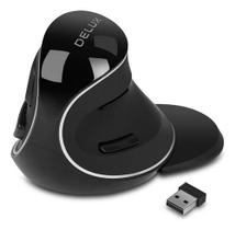 Mouse Ergonômia Vertical S/fio Wireless Usb 6botões 1600dpi