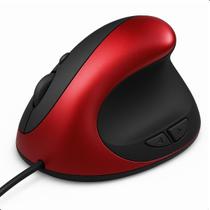 Mouse Ergonômico Com Fio Vertical Conforto 6 Botões 1600 Dpi Cor Preto Usb