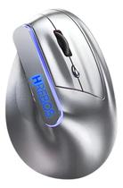 Mouse Ergonômico Confortável Vertical Sem Fio 1600dpi Prateado
