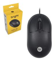 Mouse Ergonômico USB 1000 DPI para Trabalho e Atividades Home Office Bright