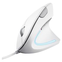 Mouse Ergonômico Vertical, 6 Botões, USB, Branco, Verto Trust