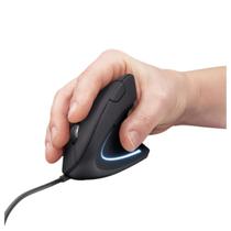 Mouse Ergonômico Vertical, 6 Botões, USB, Preto, Verto Trust