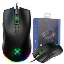 Mouse Fortrek Blackfire Gamer Ambidestro Até 7200 DPI Com 13 Modos de Iluminação Led Rgb Com 6 Botões Macro Para Fps
