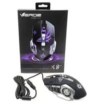 Mouse Gamer 3200 Dpi X8-Verde / Com LED