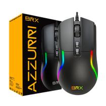 Mouse Gamer 3600 DPI RGB Preto 7 Botões Azzurri BRX