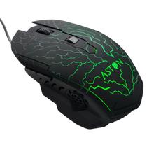 Mouse Gamer 6 Botões 2400DPI LED Com Fio para Jogos - Aston