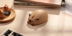 Mouse Gamer Akko Capybara Cat Theme Wireless 2.4GHz 1200DPI Marrom