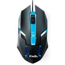 Mouse Gamer Ambidestro Cabo Usb 1,5m Kingo Luzes Rgb