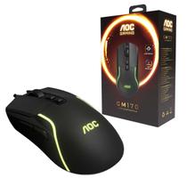 Mouse Gamer Aoc Usb Rgb 7 Botões 8000Dpi Gm170B Preto Mouse Gamer Aoc Usb Rgb 7 Botões 8000Dpi Gm170B Preto