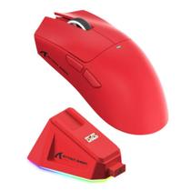 Mouse Gamer Attack Shark X11, Vermelho , 22000Dpi, Rgb, Dock