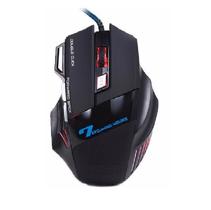 Mouse Gamer Black X7 Optico Usb 2400Dpi Com 7 Botões e Led Color