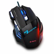 Mouse Gamer BMax 7D USB RGB 3200 DPI 7 Botões com Fio Preto para PC e Notebook Mouse Gamer BMax 7D USB RGB 3200 DPI 7 Botões com Fio Preto para PC e Notebook