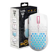 Mouse Gamer Branco V2 7 Botões 7.000 DPI Slits Clanm Led Rgb Cabo USB 1,5m