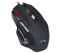 Mouse gamer bright pro, preto, com led vermelho, 7 botoes 0465