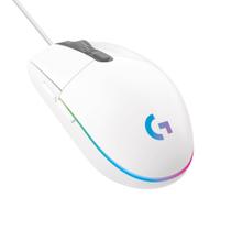 Mouse Gamer com fio Logitech G203 Branco Lightsync RGB 8000DPI