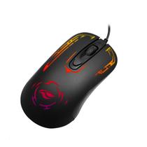 Mouse Gamer Com LED RGB Multicores Cabo USB Gold 800/1200/1600/2400 DPI MG-12BK Preto C3Tech