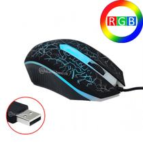 Mouse gamer confortável RGB, 3 Botões, FIO USB DPI 2.500 Excelente Qualidade KPV14BR - PDE