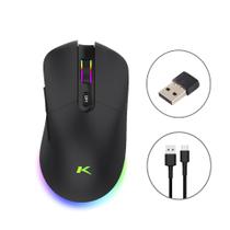 Mouse Gamer Dual USB Wireless 10000DPI Full RGB Com Software