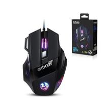 Mouse Gamer Exbom Com Fio USB 3200DPI 7 Botoes RGB Led Preto MS-G260 Mouse Gamer Exbom Com Fio USB 3200DPI 7 Botoes RGB Led Preto MS-G260