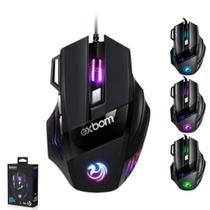 Mouse Gamer Exbom Jogos 3.200 Dpi Óptico 7 Botões Led Rgb Usb
