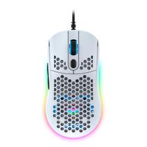 Mouse Gamer Force One Gripen, 12000DPI, 7 Botões, Ambidestro, RGB, Branco