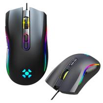 Mouse Gamer Fortrek Black Hawk Com 13 Modos de Iluminação Rgb Até 7200 DPI Frequência 125Hz Design Ergonômico