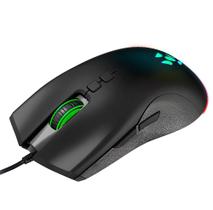 Mouse Gamer Fortrek Blackfire RGB 7200DPI Ambidestro Switch Huano 6 Botões RGB