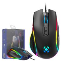 Mouse Gamer Fortrek Cruiser Com Iluminação Rgb Rainbow Até 12000 DPI Com Design Ergonômico Cabo 1,8m Têxtil 7 Botões Macro Mouse Gamer Fortrek Cruiser Com Iluminação Rgb Rainbow Até 12000 DPI Com Design Ergonômico Cabo 1,8m Têxtil 7 Botões Macro
